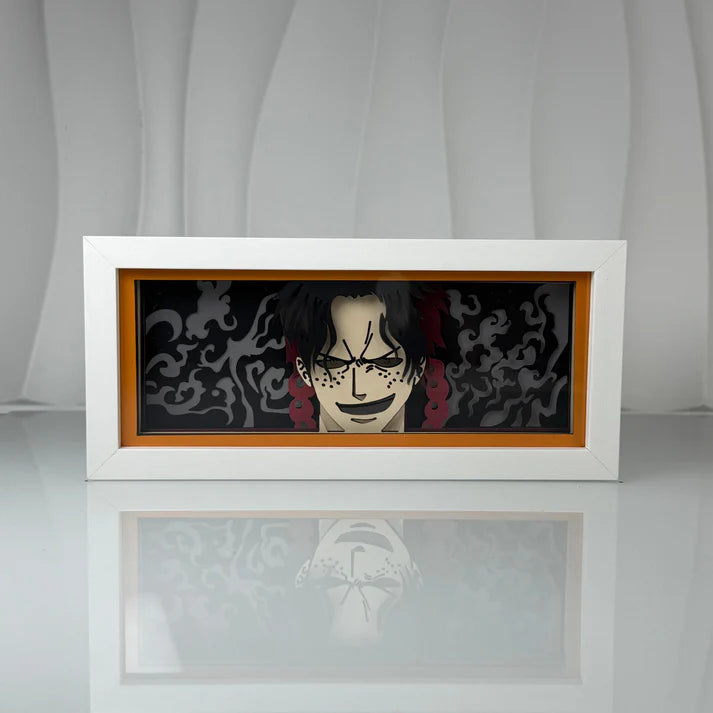 Lampe LED Manga Ace Flammes - One Piece Télécommande RGB